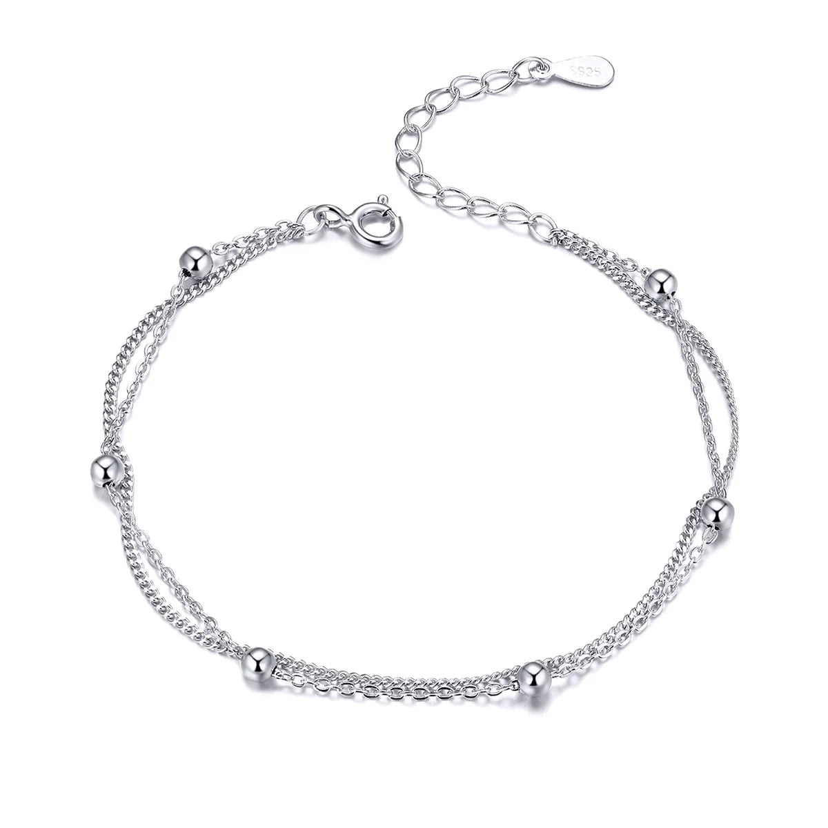 Sophia – Bracelet Double Chaîne Argent 925