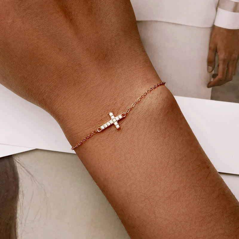 Lina – Bracelet croisé réglable en argent