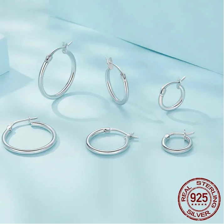 Manon – Boucles d’Oreilles Tube Argent 925