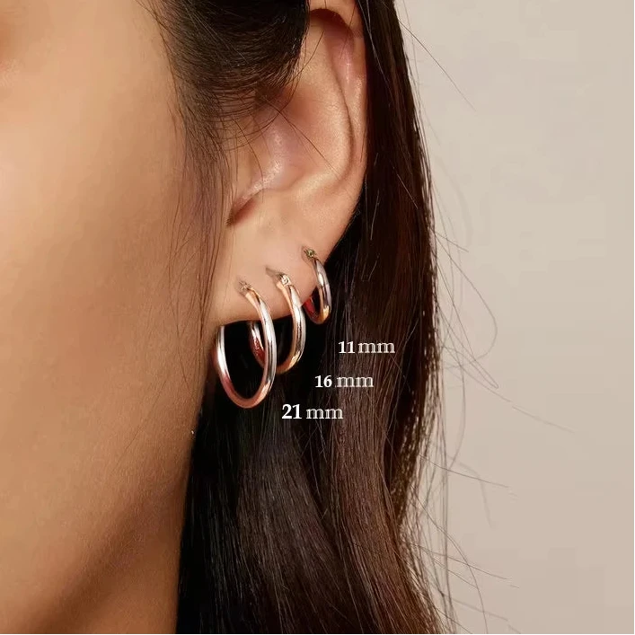 Manon – Boucles d’Oreilles Tube Argent 925