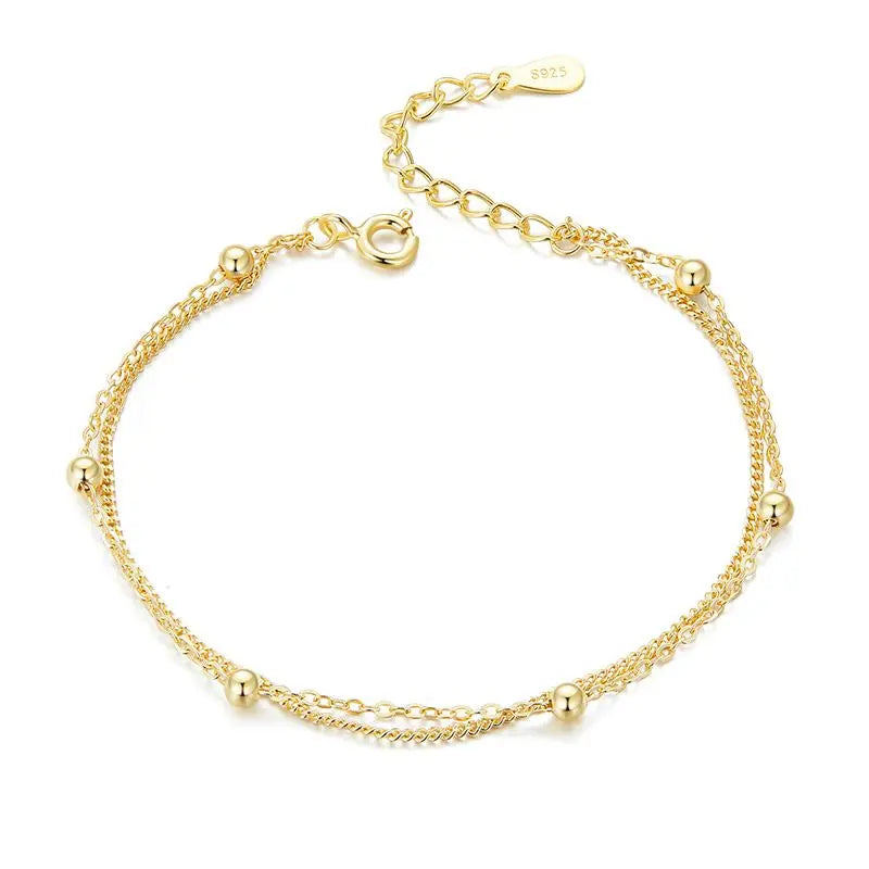 Sophia – Bracelet Double Chaîne Argent 925