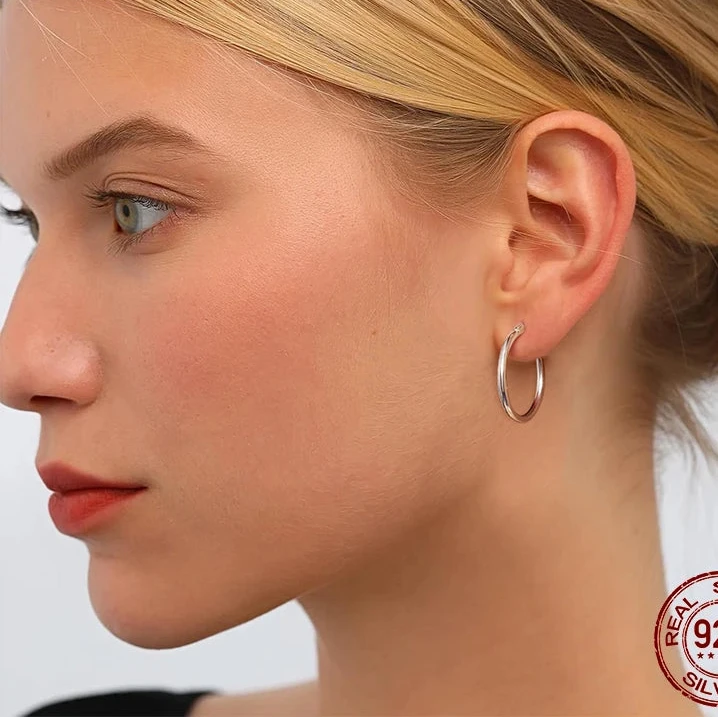 Manon – Boucles d’Oreilles Tube Argent 925
