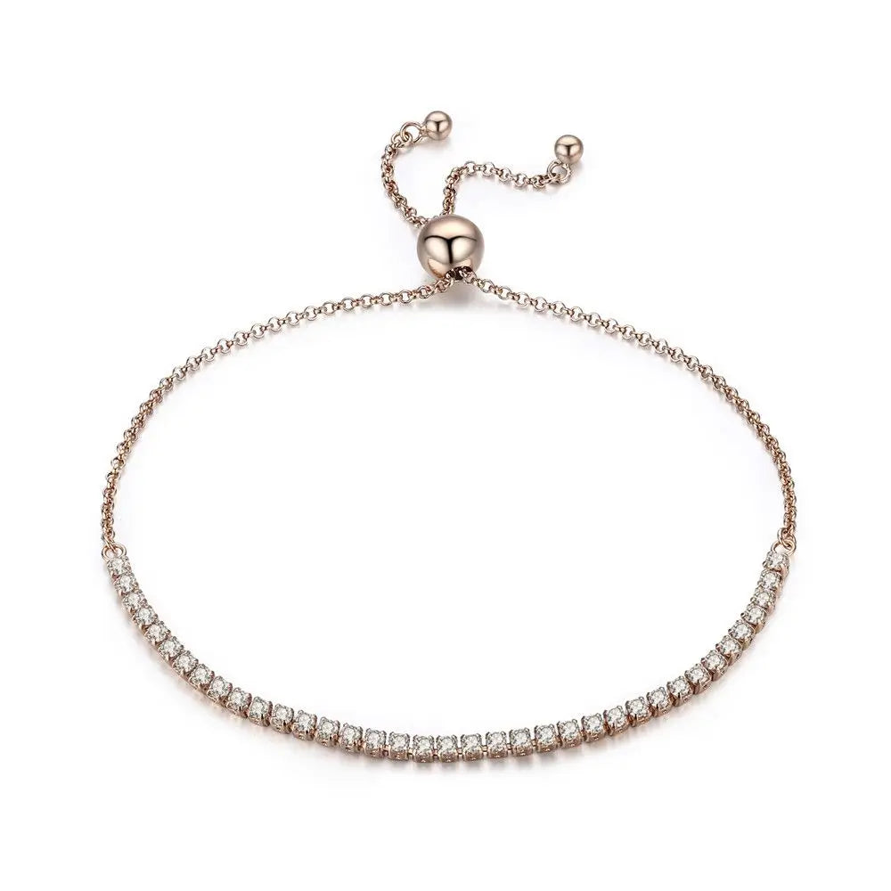 Camille – Bracelet Tennis Argent 925 Plaqué Or