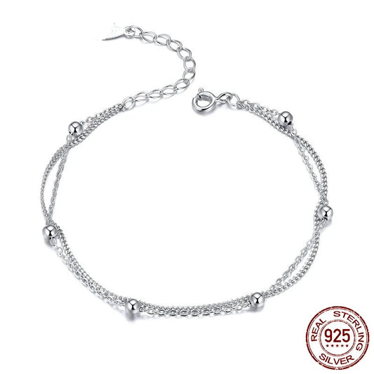 Sophia – Bracelet Double Chaîne Argent 925