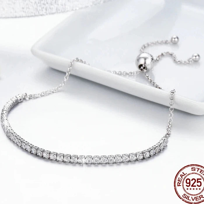 Camille – Bracelet Tennis Argent 925 Plaqué Or