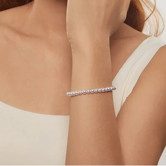 Clara – Bracelet Perles Argent 925 Fermoir Ajustable