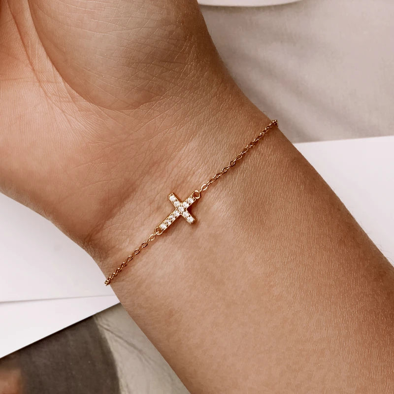 Lina – Bracelet croisé réglable en argent